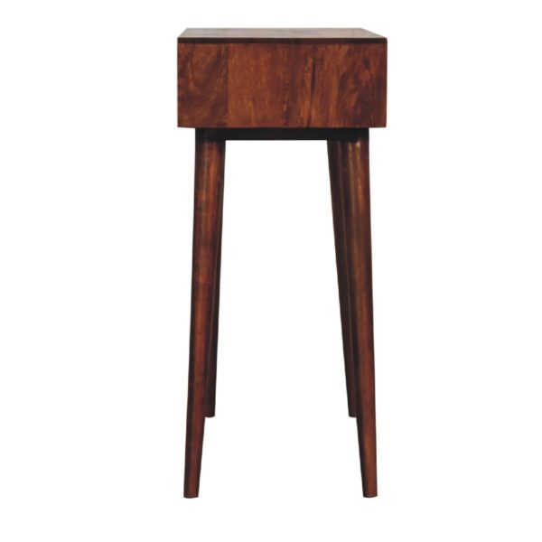 Eclolive Mini Chestnut Dressing Table with Foldable Mirror – Space-Saving Vanity - Image 9