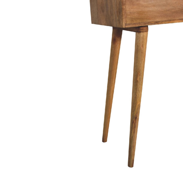 Eclolive Mini Oak Dressing Table with Foldable Mirror – Compact Vanity Station - Image 8