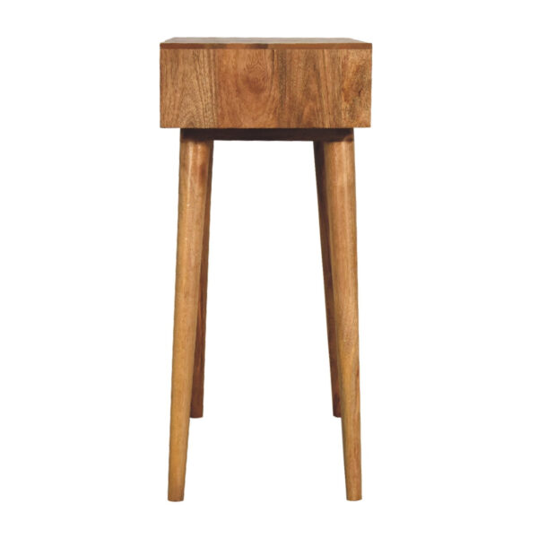 Eclolive Mini Oak Dressing Table with Foldable Mirror – Compact Vanity Station - Image 9